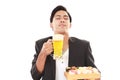 The man who eats sushi Royalty Free Stock Photo