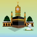 A man who worships near the Kaaba