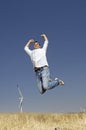 Man and wind turbines Royalty Free Stock Photo