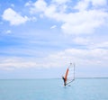 A man on a windsurf