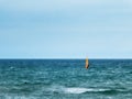 Man windsurfing on the sea