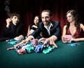 Man wins in the casino Royalty Free Stock Photo