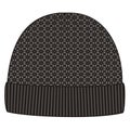 Man winter knitted cap. Design pattern hats. Knit geometry caps, jacquard, fashion, style, trend Royalty Free Stock Photo