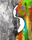 Man and woman art abstraction. Royalty Free Stock Photo