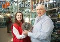 Man and woman in auto parts store