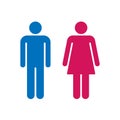 Man and woman avatar vector icon set. Male and female gender profile symbol. Royalty Free Stock Photo