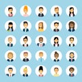 Man And Woman Avatars Set Businessman And Businesswoman Profile Icons Collection User Image Male Female Face