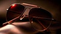 Man or woman aviator style fashionable attractive elegance sun glasses studio shot dark indoor background