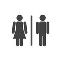 Man and woman bathroom sign