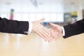 Man and woman business handshake Royalty Free Stock Photo