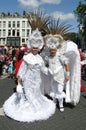 Man and woman in a carnaval parade Royalty Free Stock Photo