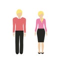 Man and woman character with blond hair scandinavian