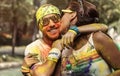 Lovely romantic couple at Color Run Bucharest