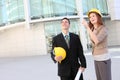 Man and Woman Construction Team Royalty Free Stock Photo