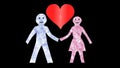 Man-Woman Couple-Heart-Animated Background-Transparent