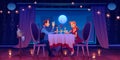 Man woman couple romantic date in restaurant. Royalty Free Stock Photo