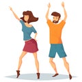 Man and woman dancing at music club or disco Royalty Free Stock Photo