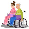 man woman disabled whitevector medical people flyer