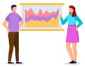 Teamwork Educating of Business Graph Report Vector