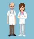 Man and woman doctor practitioner medicine