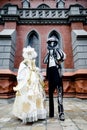 Man and woman dressed in the carnival of Venice Royalty Free Stock Photo