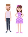 Man and Woman Everyday Apparel Vector Illustration