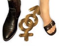 Man Woman gender symbols Royalty Free Stock Photo