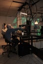 Man and woman hacking professional network to steal sensitive data