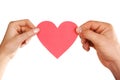 Man woman hands holding heart Royalty Free Stock Photo