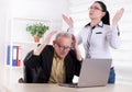 Man and woman having problem in their work Royalty Free Stock Photo