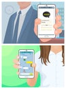 KakaoTalk Korean Messenger People with Phones