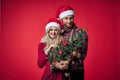 man and woman holiday new year christmas romance