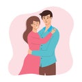 Man and woman are hugging. Couple in love. Support, embrace, Valentine's Day Royalty Free Stock Photo