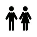 Man and woman icon isolated on white background