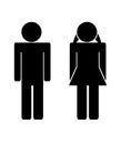 Man and woman icon restroom vector sign Royalty Free Stock Photo