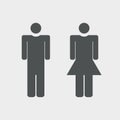 Man and woman icon. WC sign, toilet, restroom. Vector.