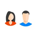 man and woman icon. web icons flat style. vector illustration EPS10