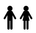 Man and woman icons isolated on white bckground vector