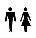 Man and woman icons, toilet sign