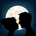 Man and woman kissing