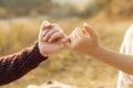 Man woman making pinky promise 1 . High quality and resolution beautiful photo concept Royalty Free Stock Photo