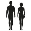 Man, woman, male, female human body flat icon for app and website Royalty Free Stock Photo