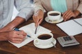 Man and woman meeting over coffee Royalty Free Stock Photo