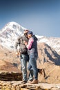 Man and woman in the mountains Royalty Free Stock Photo