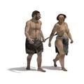 Man and woman neanderthal