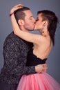 Man and woman a passionate kiss Royalty Free Stock Photo