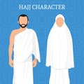 Man and woman pilgrimage characters