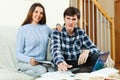 Man and woman prepare for examinations