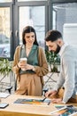 A man and a woman reminiscing Royalty Free Stock Photo