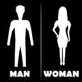 Man and Woman Restroom Symbol Icon. Vector illustration Royalty Free Stock Photo